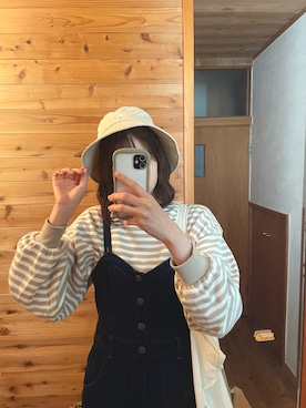 「ニット/セーター」｜「アイテム（オールインワン・サロペット）」を使った、ごんごんさん（レディース・166cm）の冬コーディネート