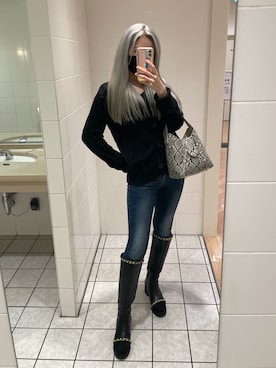 「シンフルコーデ」｜「アイテム（ブーツ）」を使った、Mさん（レディース・164cm）の冬コーディネート