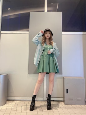 「envym_staff」｜「アイテム（ワンピース/ドレス）」を使った、MYUさん（レディース・165cm）の春コーディネート