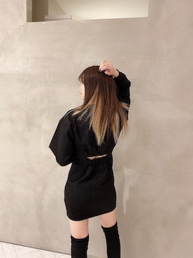 「envym_staff」｜「アイテム（ワンピース/ドレス）」を使った、MYUさん（レディース・165cm）の冬コーディネート