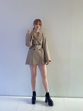 「ENVYM（アンビー）のアイテム（テーラードジャケット）」を使った、MYUさん（レディース・165cm）の春コーディネート