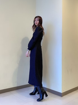 「envym_staff」｜「アイテム（ワンピース/ドレス）」を使った、MYUさん（レディース・165cm）の冬コーディネート