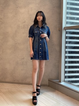 「envym_staff」｜「アイテム（ワンピース/ドレス）」を使った、MYUさん（レディース・165cm）の夏コーディネート