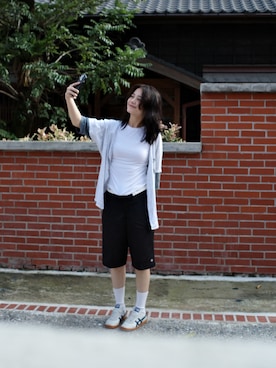 「PAZZO（パッゾ）のアイテム（Tシャツ/カットソー）」を使った、Roku➿さん（レディース・164cm）の秋コーディネート