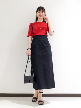 「Rouge vif（ルージュヴィフ）のアイテム（アクセサリー）」を使った、すずらんさん（レディース・161cm）の夏コーディネート