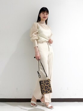 「Rouge vif（ルージュヴィフ）のタイブラウス（シャツ/ブラウス）」を使った、すずらんさん（レディース・161cm）の秋コーディネート