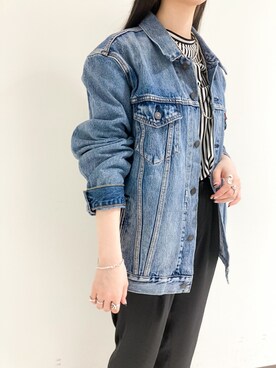 「Rougevif」｜「アイテム（デニムジャケット）」を使った、すずらんさん（レディース・161cm）の秋コーディネート