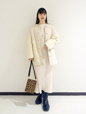 「Rouge vif（ルージュヴィフ）のアイテム（アクセサリー）」を使った、すずらんさん（レディース・161cm）の秋コーディネート