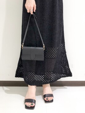 「Rouge vif（ルージュヴィフ）のアイテム（バッグ、ブラック系）」を使った、すずらんさん（レディース・161cm）の夏コーディネート