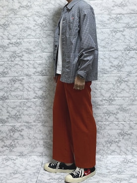 「レディース」｜「アイテム（スラックス）」を使った、shiroさん（メンズ・177cm）の秋コーディネート