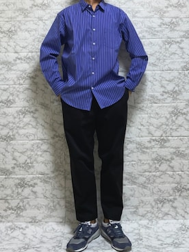 「PLUS ONE（プラスワン）のアイテム」を使った、shiroさん（メンズ・177cm）の秋コーディネート