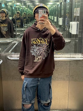 「アイテム（ニットキャップ/ビーニー）」を使った、ユンさん（メンズ・174cm）の秋コーディネート