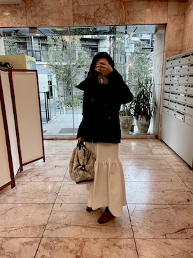 「A VACATION（アヴァケーション）のアイテム（バッグ）」を使った、marushiaさん（レディース・154cm）の冬コーディネート