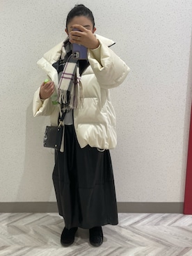 「A.D.M.J（エーディーエムジェイ）のアイテム」を使った、marushiaさん（レディース・154cm）の冬コーディネート