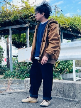 「アイテム（シューズ）」を使った、はせぴょんさん（メンズ・159cm）の冬コーディネート