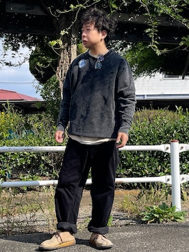 「Clarks（クラークス）のアイテム（シューズ）」を使った、はせぴょんさん（メンズ・159cm）の春コーディネート