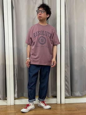 「JINS（ジンズ）のアイテム」を使った、はせぴょんさん（メンズ・159cm）の夏コーディネート