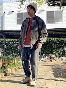 「アイテム（スウェット）」を使った、はせぴょんさん（メンズ・159cm・40代）の冬コーディネート