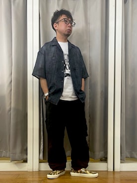 「JINS（ジンズ）のアイテム」を使った、はせぴょんさん（メンズ・159cm）の夏コーディネート
