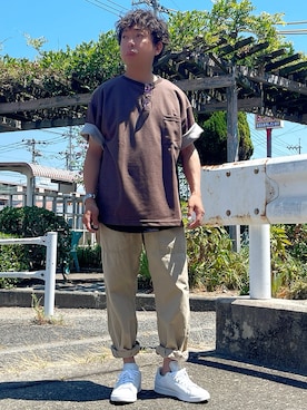 「アイテム（チノパンツ）」を使った、はせぴょんさん（メンズ・159cm）の夏コーディネート