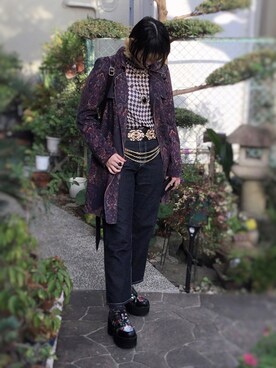 「厚底」｜「アイテム（その他シューズ）」を使った、✟ЩÅНЦ♛さん（レディース・162cm）の秋コーディネート