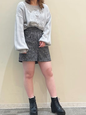 「ダブルボタン」｜「アイテム（ブーツ）」を使った、sayakaさん（レディース・153cm）の秋コーディネート