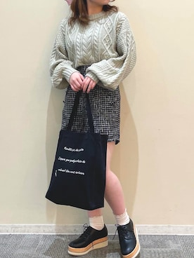 「ダブルボタン」｜「アイテム（その他シューズ）」を使った、sayakaさん（レディース・153cm）の秋コーディネート