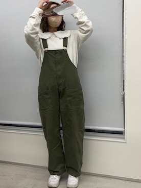「AF1」｜「アイテム（サロペット/オーバーオール）」を使った、minさん（レディース・160cm）の冬コーディネート