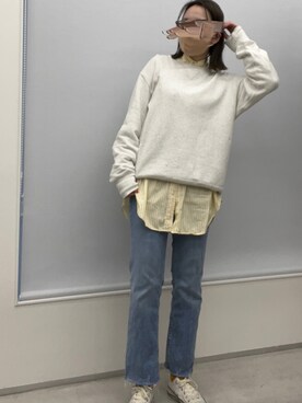 「UNIQLO（ユニクロ）の50色ソックス（消臭機能付き）（ソックス/靴下）」を使った、minさん（レディース・160cm）の春コーディネート