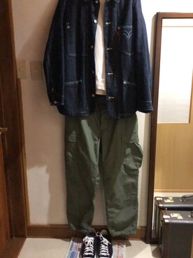 「CONVERSE（コンバース）のアイテム（スウェット）」を使った、kphshiさん（メンズ・170cm）の秋コーディネート