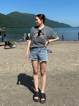 「アイテム（サンダル）」を使った、なぎささん（レディース・167cm）の夏コーディネート