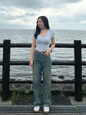 「Abercrombie&Fitch（アバークロンビーアンドフィッチ）のアイテム」を使った、なぎささん（レディース・167cm）の夏コーディネート