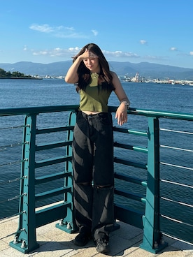 「アイテム（タンクトップ）」を使った、なぎささん（骨格ストレート・レディース・167cm）の夏コーディネート