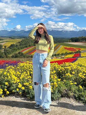 「Bershka（ベルシュカ）のアイテム」を使った、なぎささん（レディース・167cm）の秋コーディネート