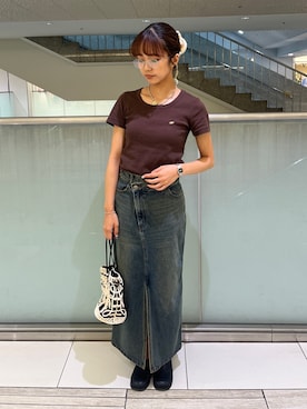 「アイテム（スリッポン）」を使った、str127さん（レディース・161cm）の夏コーディネート