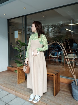 「w closet」｜「アイテム（ワンピース/ドレス）」を使った、H__i__h__iさん（レディース・165cm）の秋コーディネート
