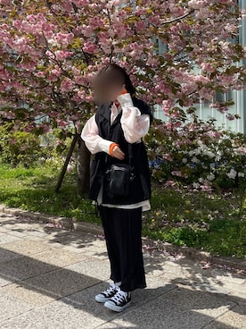 「RETRO GIRL（レトロガール）のアイテム（ジャケット/アウター）」を使った、みつさん（レディース・157cm）の春コーディネート