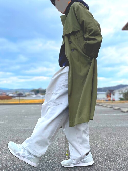 PAGEBOY Cテンセルルーズトレンチコート カーキ PAGEBOY Cテンセルルーズトレンチコート カーキ