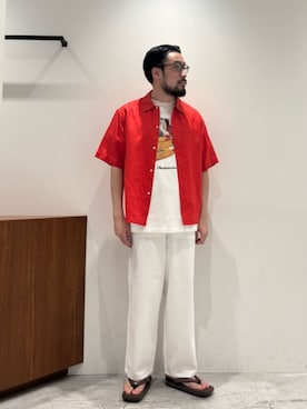 「KANEKO OPTICAL(カネコオプティカル)の【別注】 <KANEKO OPTICAL(金子眼鏡)> John SGLS/アイウェア(メガネ、その他)」を使った、muraoさん(メンズ・175cm)の春コーディネート