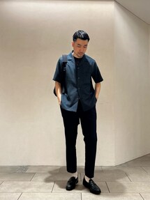 グリッティ オープンカラー リラックスレギュラー シャツを使った人気 