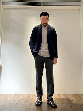 「ビジネス」｜「アイテム（その他シューズ）」を使った、muraoさん（メンズ・175cm）の夏コーディネート