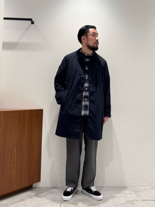 セール】尾州 TW オンブレ チェック レギュラー シャツ GRANDE TAPERD