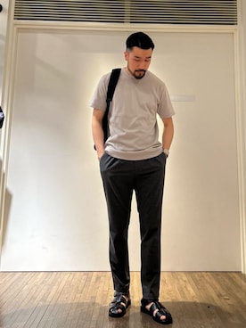 「ベーシック/トラッド」｜「アイテム（その他シューズ）」を使った、muraoさん（メンズ・175cm）の夏コーディネート