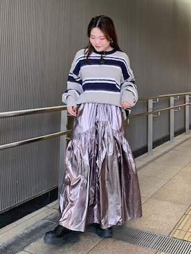 田口七海さん（レディース・151cm）の冬コーディネート