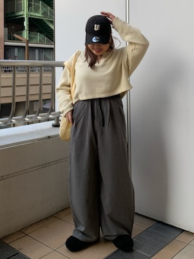 田口七海さん（レディース・151cm）の冬コーディネート