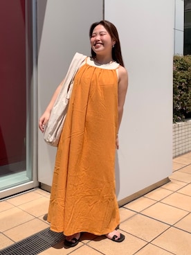 「Ungrid（アングリッド）のアイテム」を使った、田口七海さん（レディース・151cm）の夏コーディネート