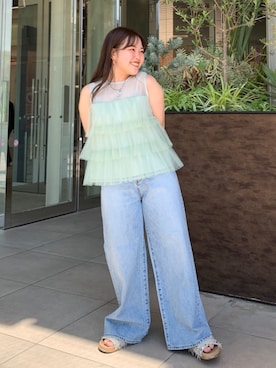 田口七海さん(レディース・151cm)の夏コーディネート