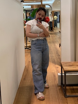 田口七海さん（レディース・151cm）の春コーディネート