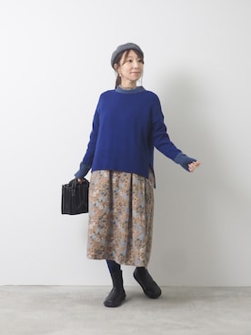 「eb.a.gos（エバゴス）のアイテム」を使った、narufactoryさん（レディース・164cm）の秋コーディネート