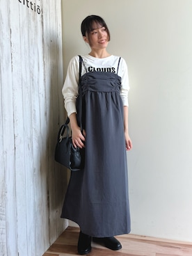 「Samansa Mos2 blue（サマンサモスモスブルー）のアイテム（ブーツ）」を使った、87さん（骨格ウェーブ・レディース・155cm）の秋コーディネート